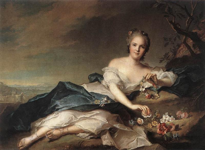 NATTIER, Jean-Marc Marie Adelaide of France as Flora ag Sweden oil painting art